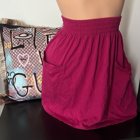 Talula skirt pink pockets elastic waist flowy y2k vintage aritzia summer beach - Picture 5 of 5